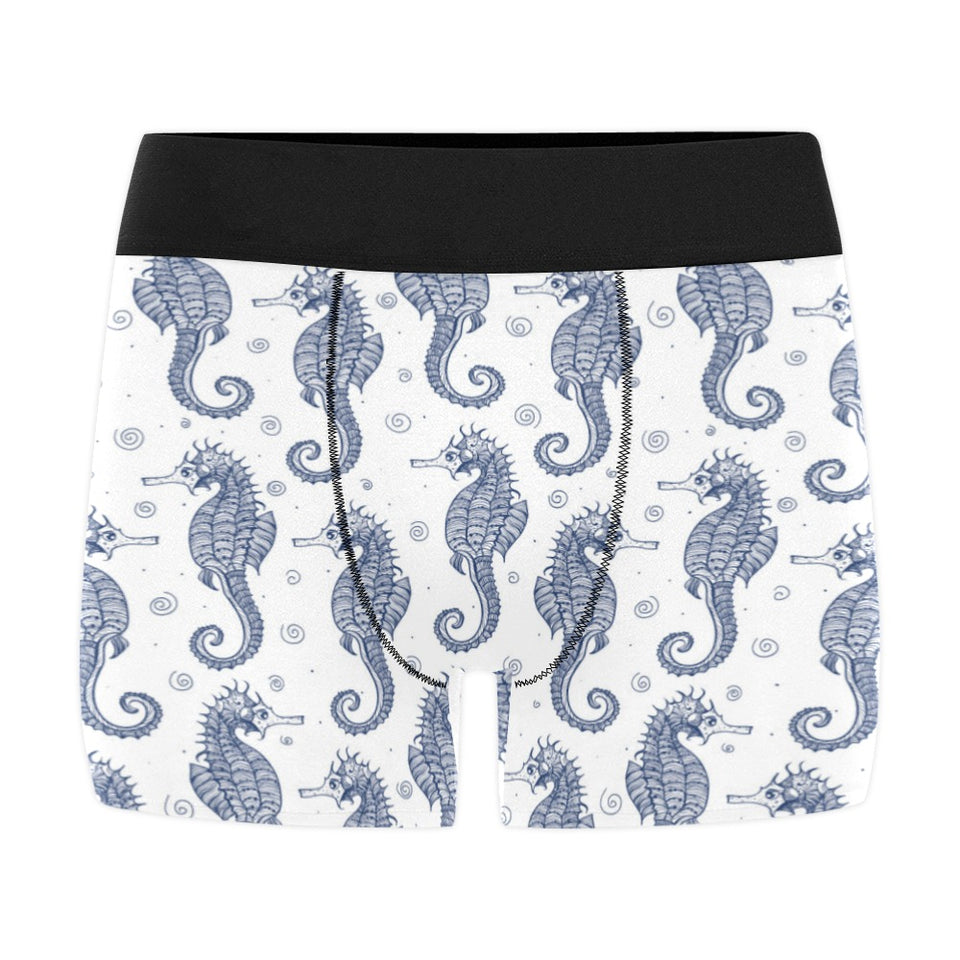 Seahorse pattern background Men's All Over Print Boxer Briefs Men's Underwear