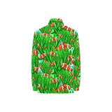 Clown Fish Pattern Print Design 01 Women's Long Sleeve Polo Shirt