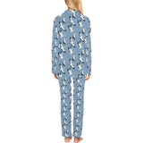 Seagull Pattern Print Design 04 Women's Long Pajama Set