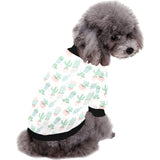 Pastel color cactus pattern All Over Print Pet Dog Round Neck Fuzzy Shirt