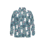 Cute rabbit pattern Men's Long Sleeve Polo Shirt