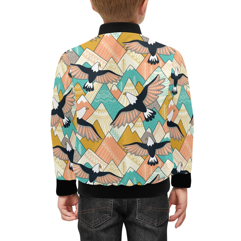 Eagle Pattern Print Design 02 Kids' Boys' Girls' Bomber Jacket