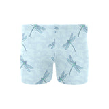 Dragonfly pattern blue background Men's Swimming Trunks