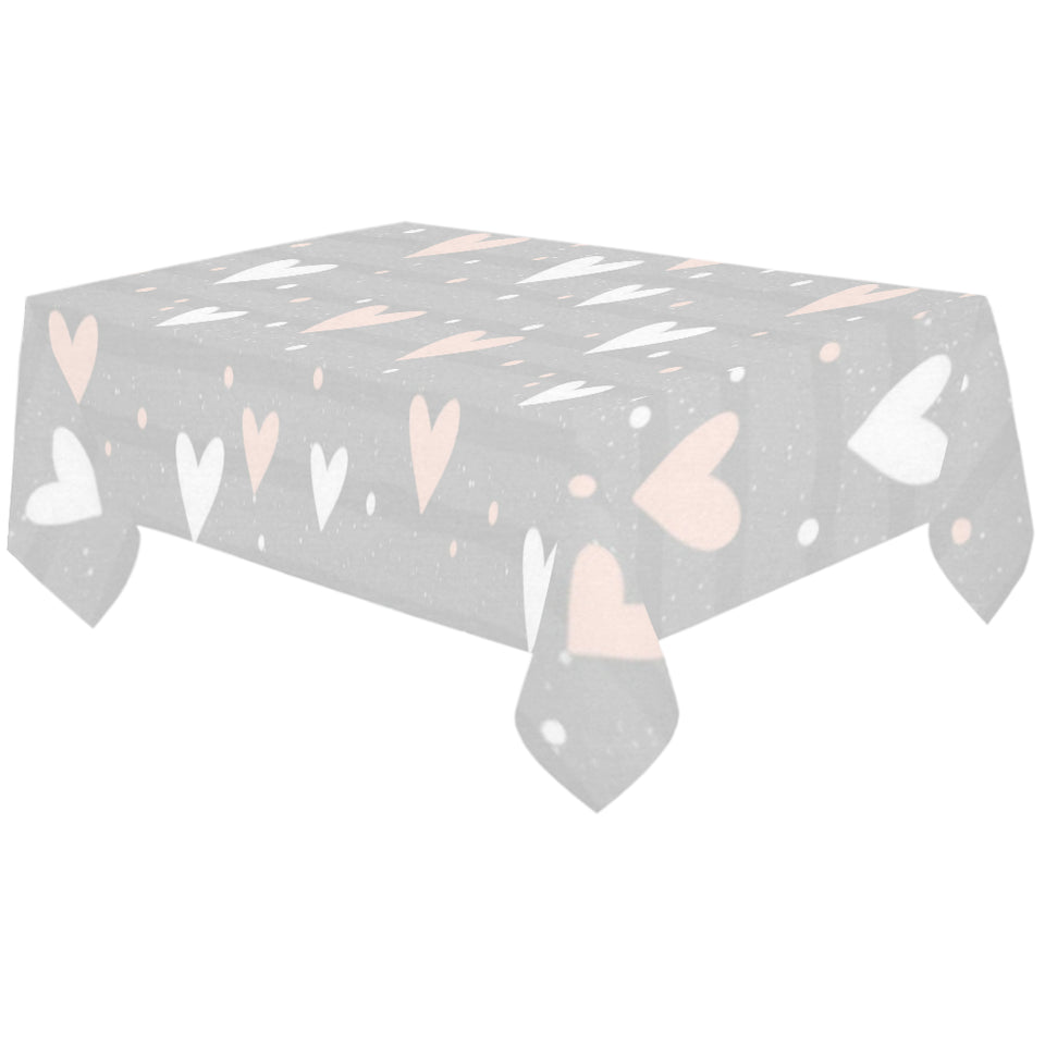 Heart pattern gray background Tablecloth