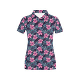 Hibiscus Pattern Print Design 05 Women's All Over Print Polo Shirt