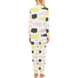 Whale dot pattern Women's All Over Print Pajama Set