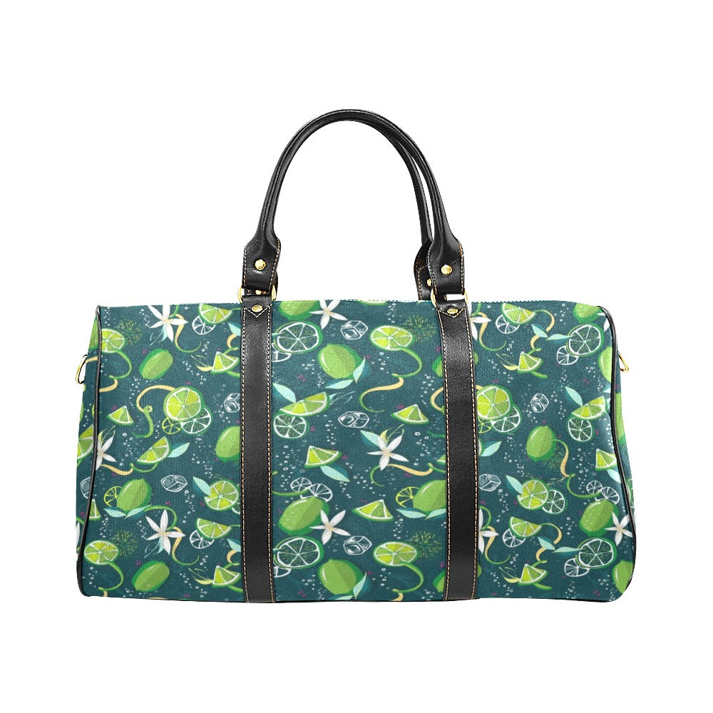Lime ice flower pattern Travel Bag