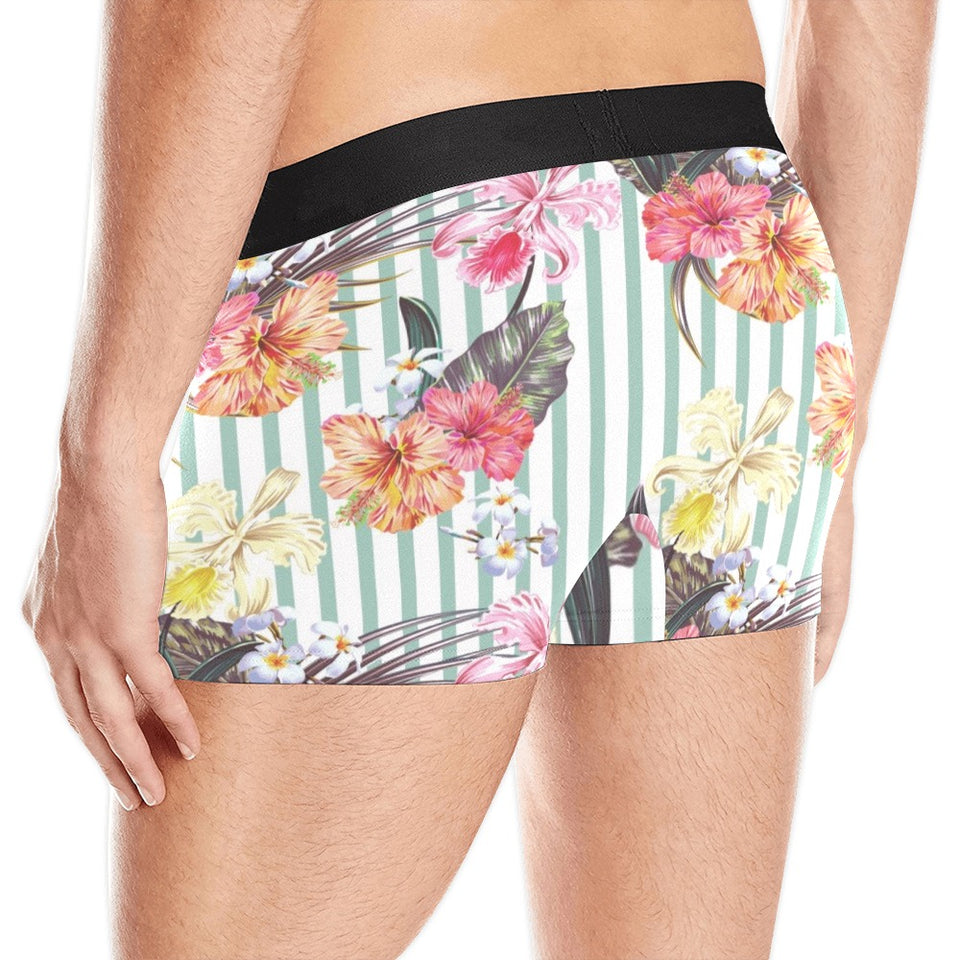 Colorful orchid flower pattern Men's All Over Print Boxer Briefs Men's Underwear