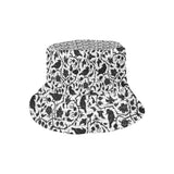 Crow dark floral pattern Unisex Bucket Hat