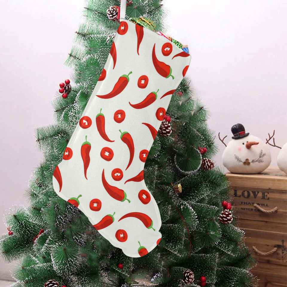 Chili pattern Christmas Stocking