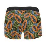 Colorful papaya tropical leaves Men's All Over Print Boxer Briefs Men's Underwear