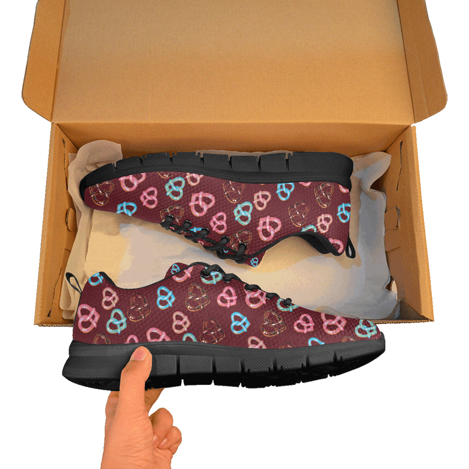 Pretzels Pattern Print Design 05 Women's Sneaker Shoes