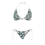Japanese wave pattern Sexy Bikinis Two-Piece Swimsuits