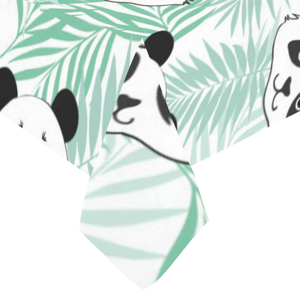 Panda pattern tropical leaves background Tablecloth
