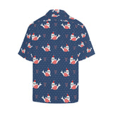 Cute sea lion seal christmas hat candy cane heart Men's All Over Print Hawaiian Shirt