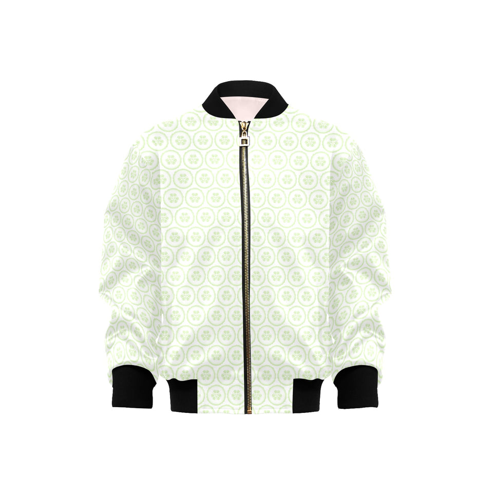 Cucumber pattern background Kids' Boys' Girls' Bomber Jacket