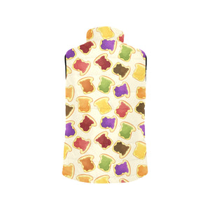 Bread Toast Pattern Print Design 02 Men's Padded Vest