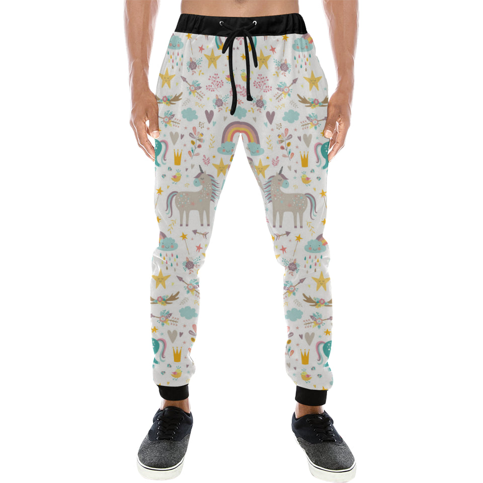 Colorful unicorn pattern Unisex Casual Sweatpants