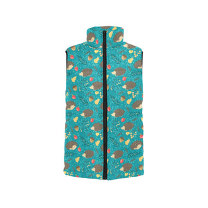 Hedgehog Pattern Print Design 01 Women's Padded Vest