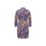 Clown Fish Pattern Print Design 04 Men's Long Sleeve Belted Night Robe