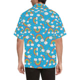 Rainbows Sky Clouds Pattern Men's All Over Print Hawaiian Shirt