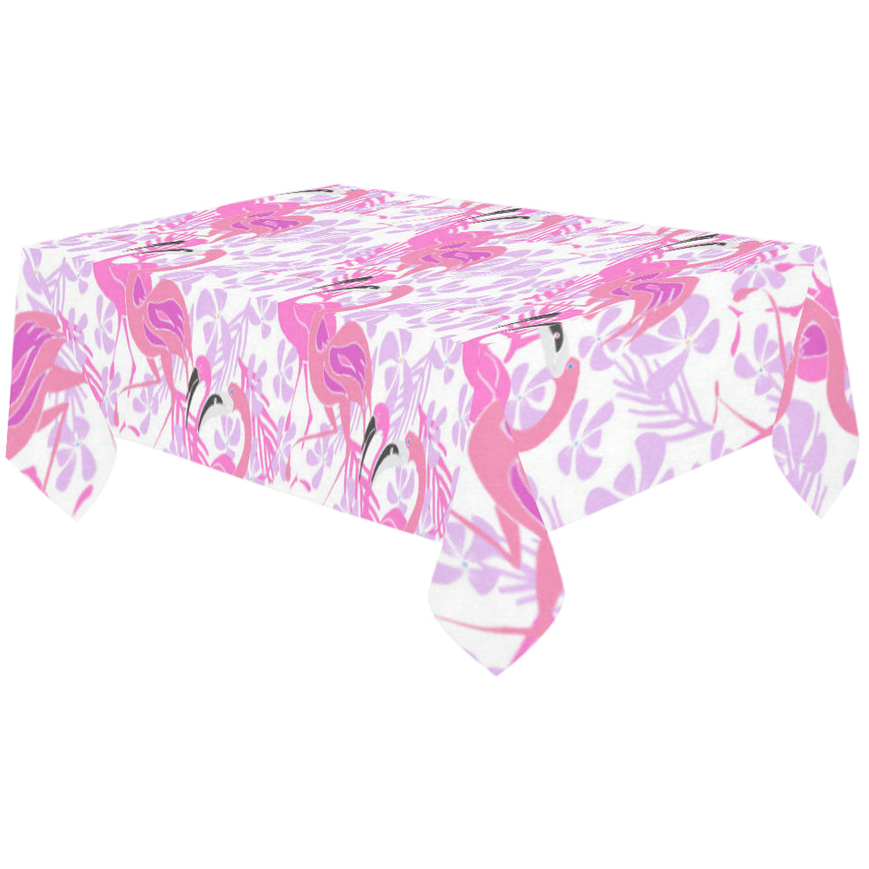 Pink flamingo flower pattern Tablecloth