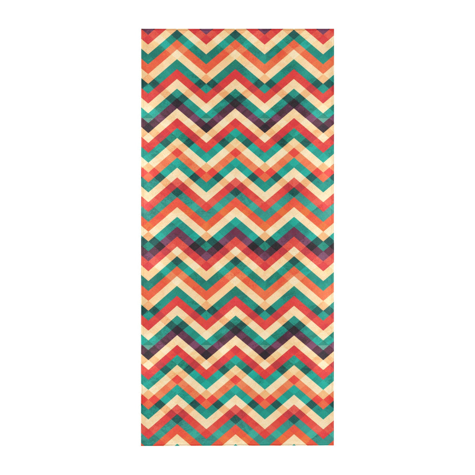 zigzag chevron colorful pattern Beach Towel