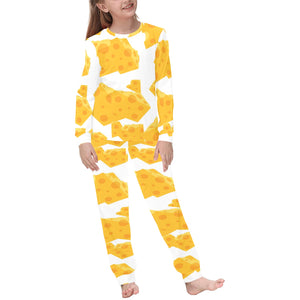 Cheese slice pattern Kids' Boys' Girls' All Over Print Pajama Set