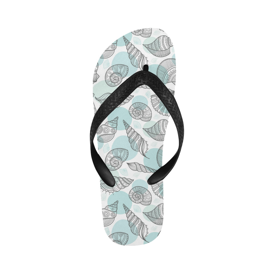 Shell polynesian tribal Unisex Flip Flops