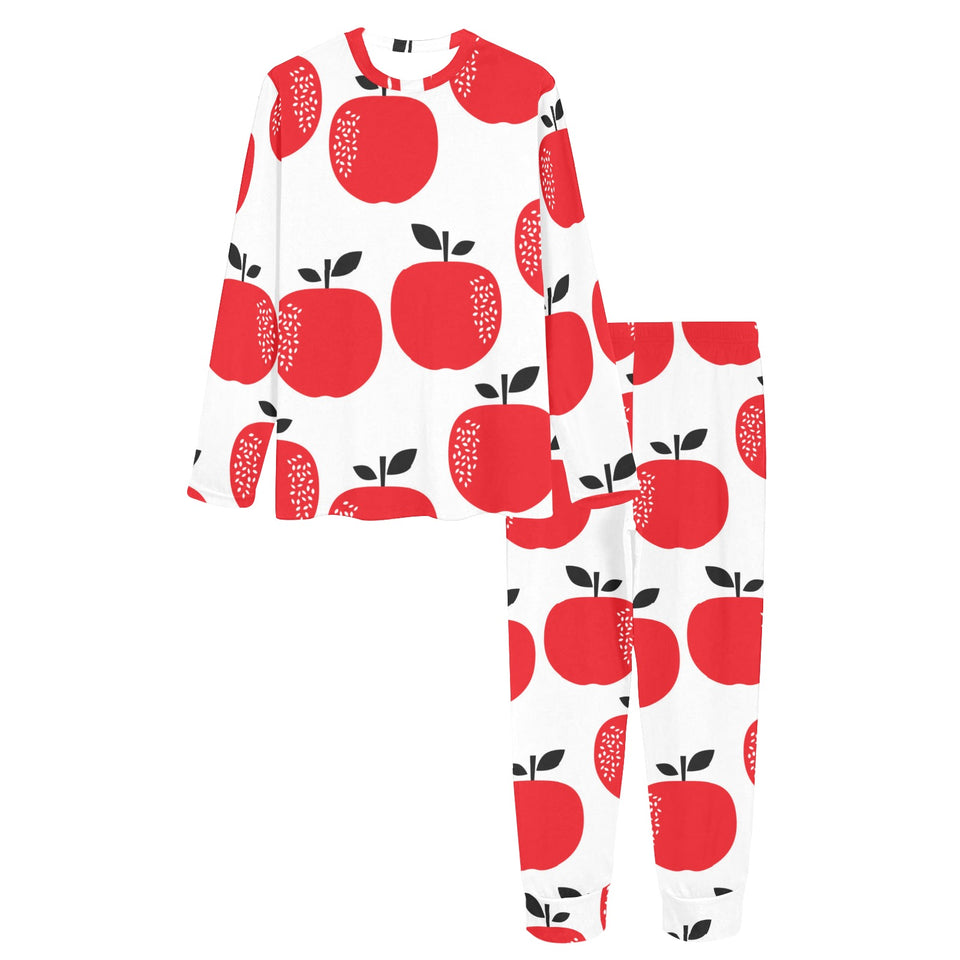 red apples white background Women's All Over Print Pajama Set