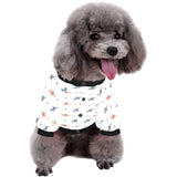 Cute helicopter star pattern All Over Print Pet Dog Round Neck Fuzzy Shirt