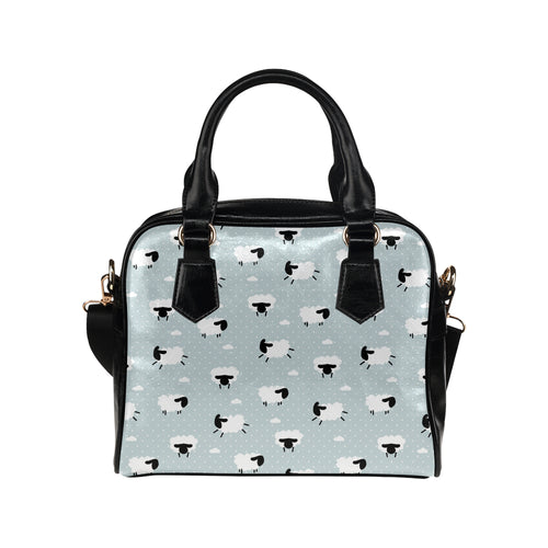 Sheep polka dot cloud pattern Shoulder Handbag