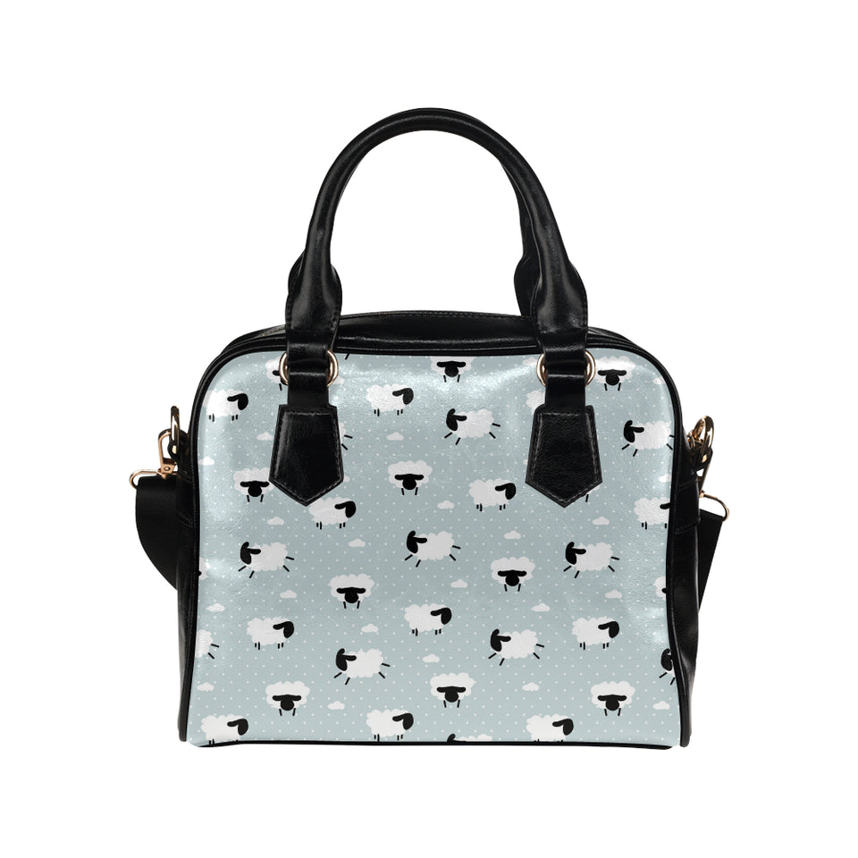 Sheep polka dot cloud pattern Shoulder Handbag