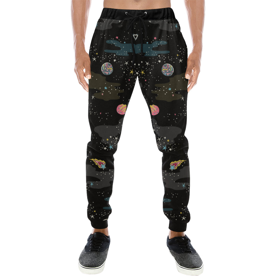 space pattern Unisex Casual Sweatpants