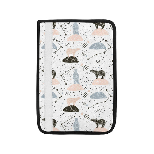 Polar bears star poka dot pattern Car Seat Belt Cover