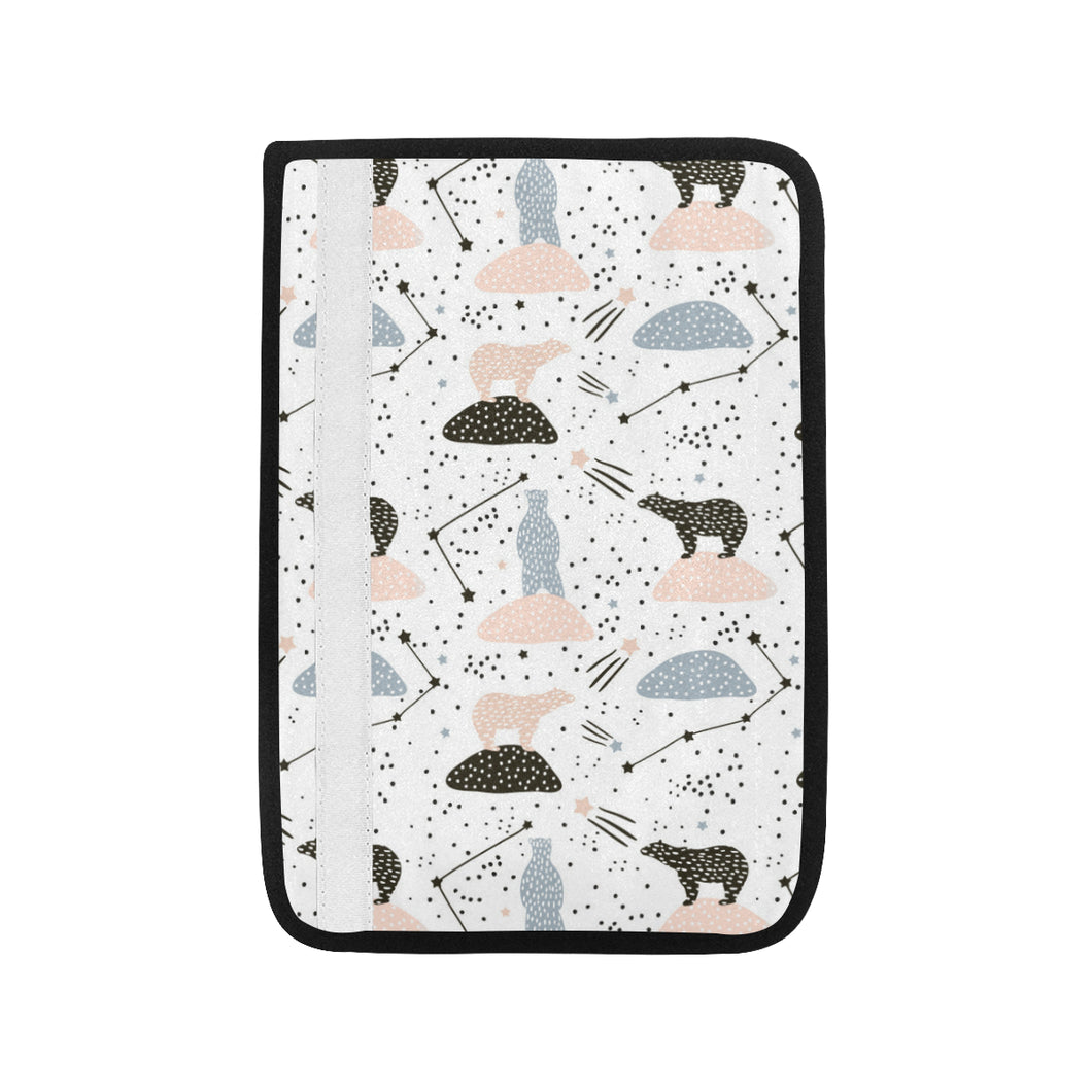Polar bears star poka dot pattern Car Seat Belt Cover