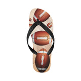 American football ball design pattern Unisex Flip Flops