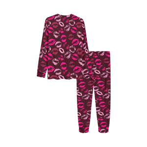 Lips Pattern Print Design 03 Kids' Boys' Girls' All Over Print Pajama Set