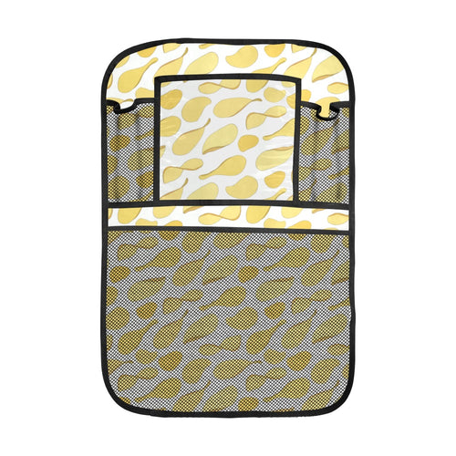Potato Chips Pattern Print Design 02 Car Seat Back Organizer