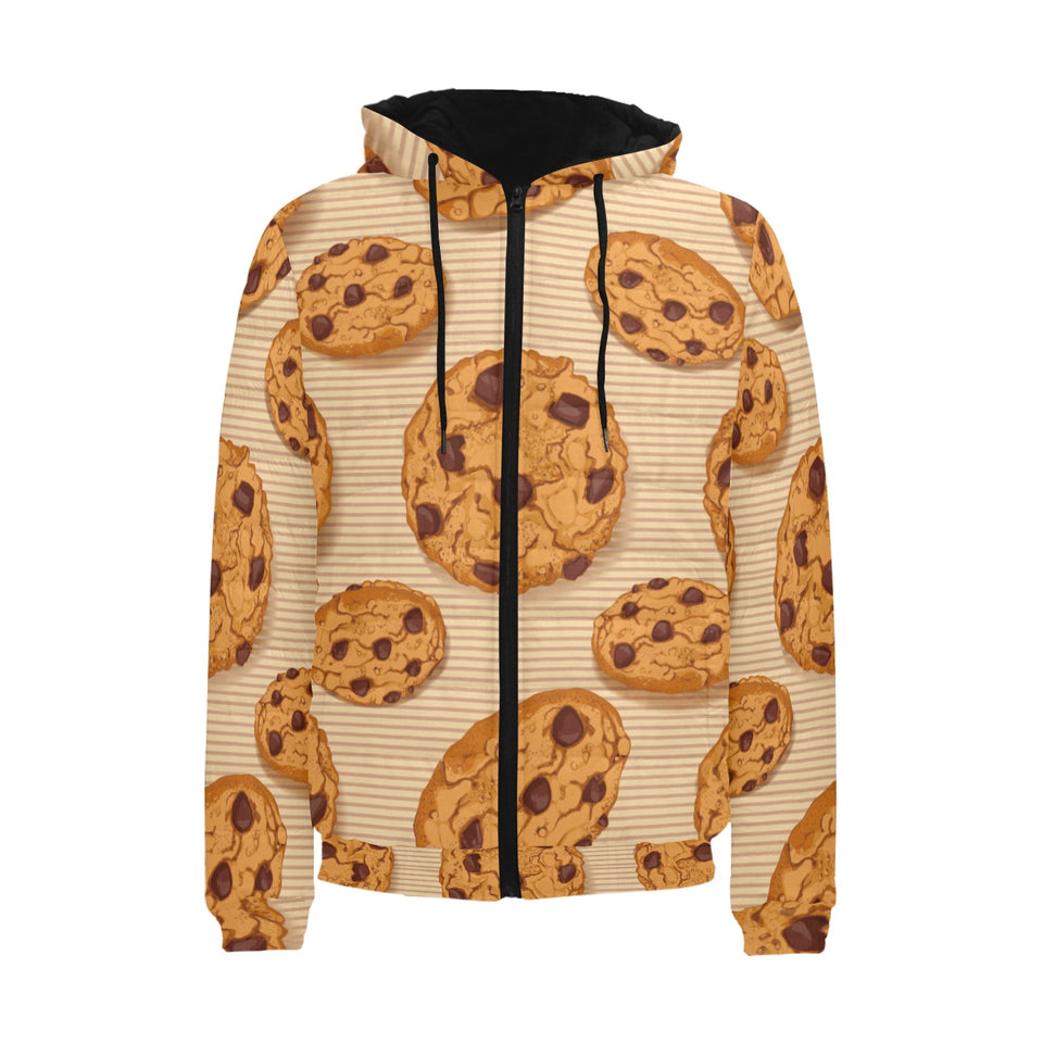 Cookie pattern Men's Padded Hooded Jacket