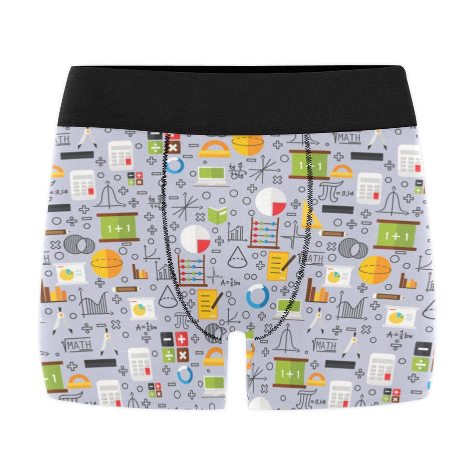 Math Pattern Print Design 04 Men's All Over Print Boxer Briefs Men's Underwear