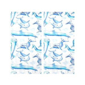 Watercolor dolphin pattern Gauze Curtain