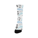 Cute dolphins Childish Style pattern Crew Socks