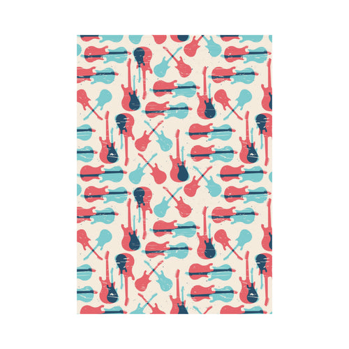 Red Blue guitar pattern House Flag Garden Flag