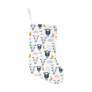 Cute sleeping sheep moon cloud pattern Christmas Stocking