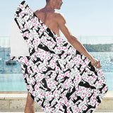 Greyhound Pattern Print Design 02 Beach Towel