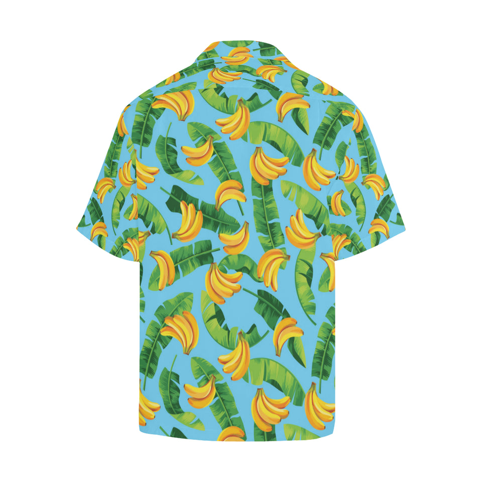 banana leaves banana design pattern Men's All Over Print Hawaiian Shirt