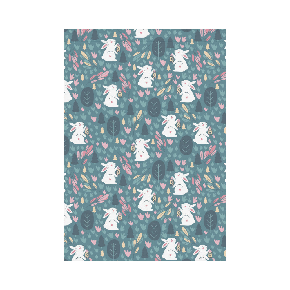 Cute rabbit pattern House Flag Garden Flag