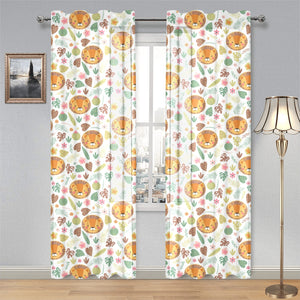 Lion Pattern Print Design 04 Gauze Curtain