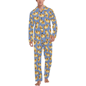Guinea Pig Pattern Print Design 02 Men's Long Pajama Set